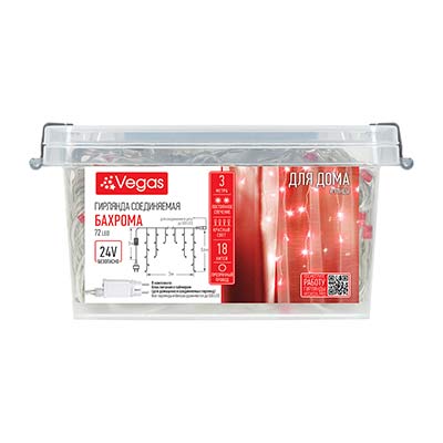 ��������������� � ����� "�������" 72 �����. LED, 12�����, ������ 3*0,6�, ���� ���, �����. 220V/24V